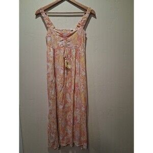 Hersy Wmn’s Dress Sz S Babydoll Y2K Romantic Floral Fairy Midi Cottagecore Beach